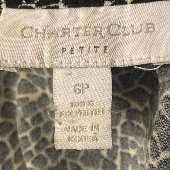 CHARTER CLUB Button Down Midi Dress w/ cuff or no cuff sleeves, Size 6P - Picture 3 of 6